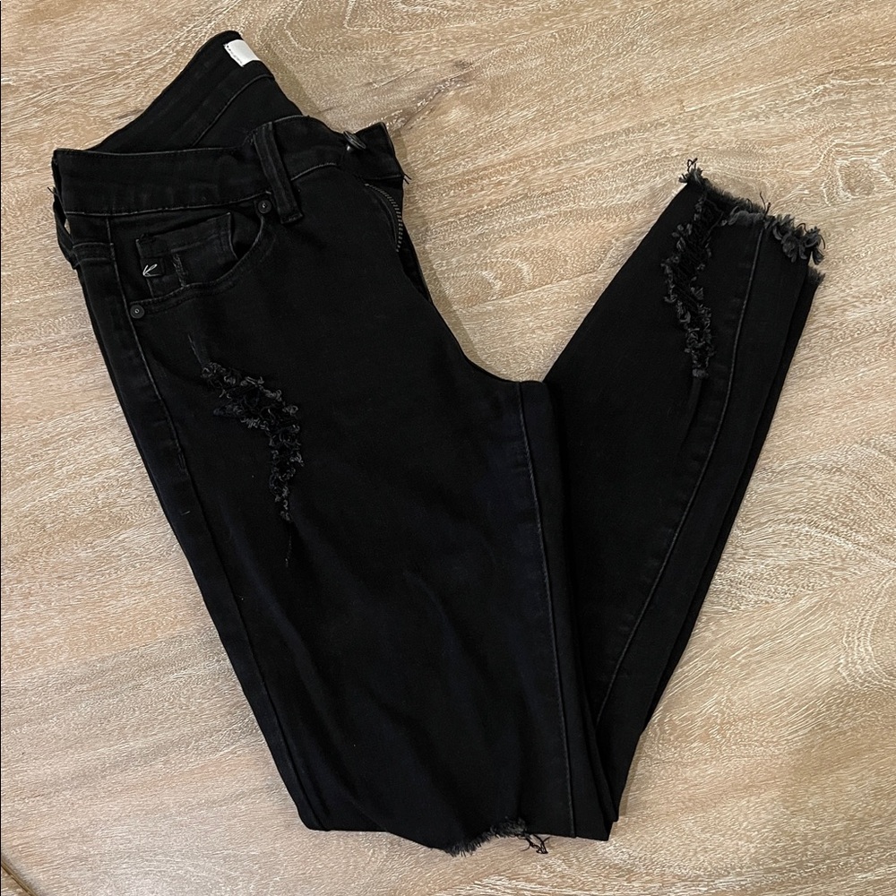 Black Distressed Women Jeans